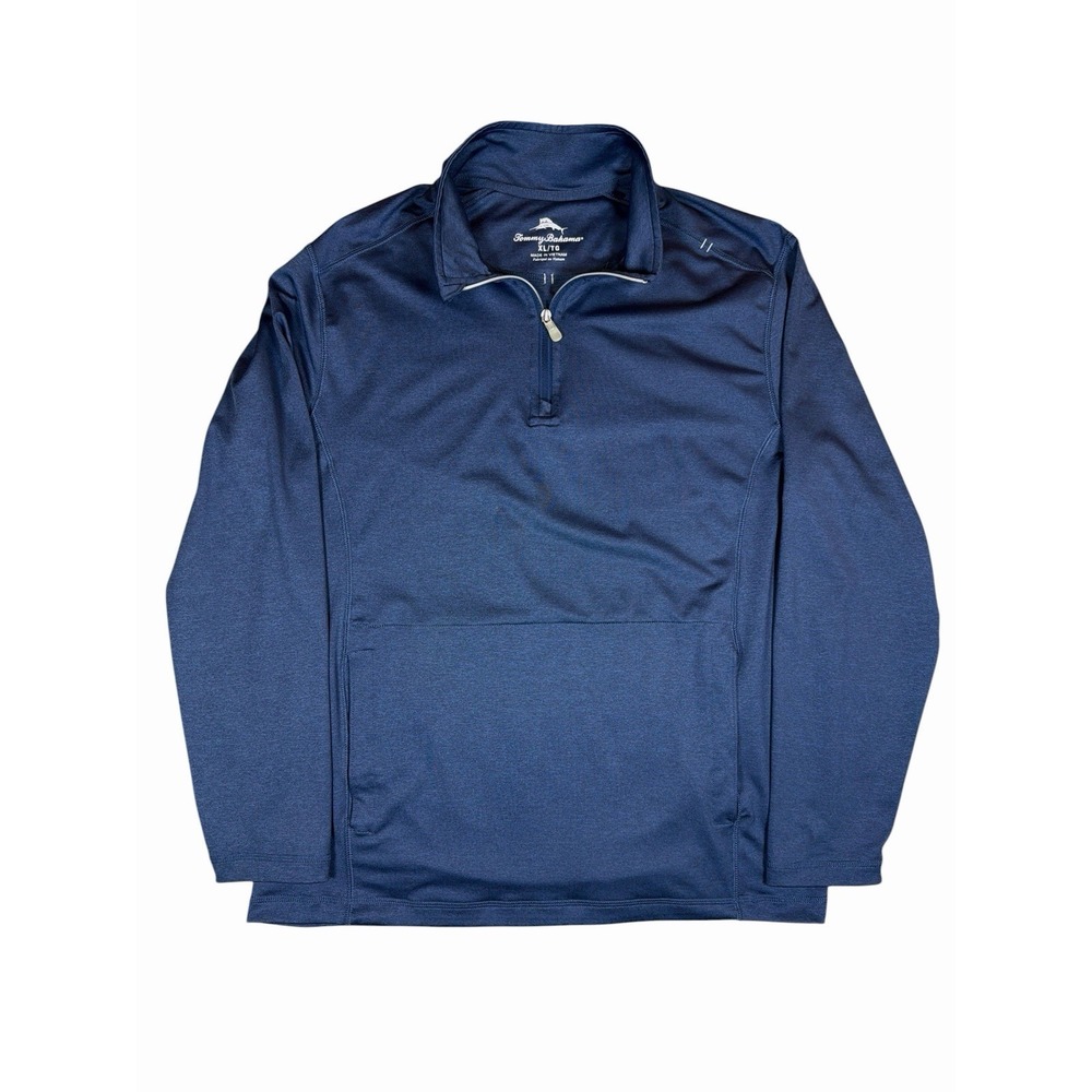 Tommy Bahama IslandZone 1/4 Zip Pullover Mens XL Blue Performance Stretch Golf - Picture 2 of 12